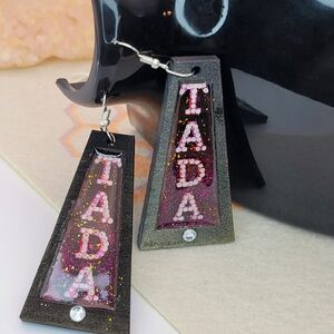 TADA earrings glow in the dark, Magicians charms, syfy witches, gift, feminist